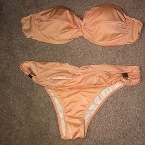 Pink Twist Front Bikini - Top - 34C Bottom - M